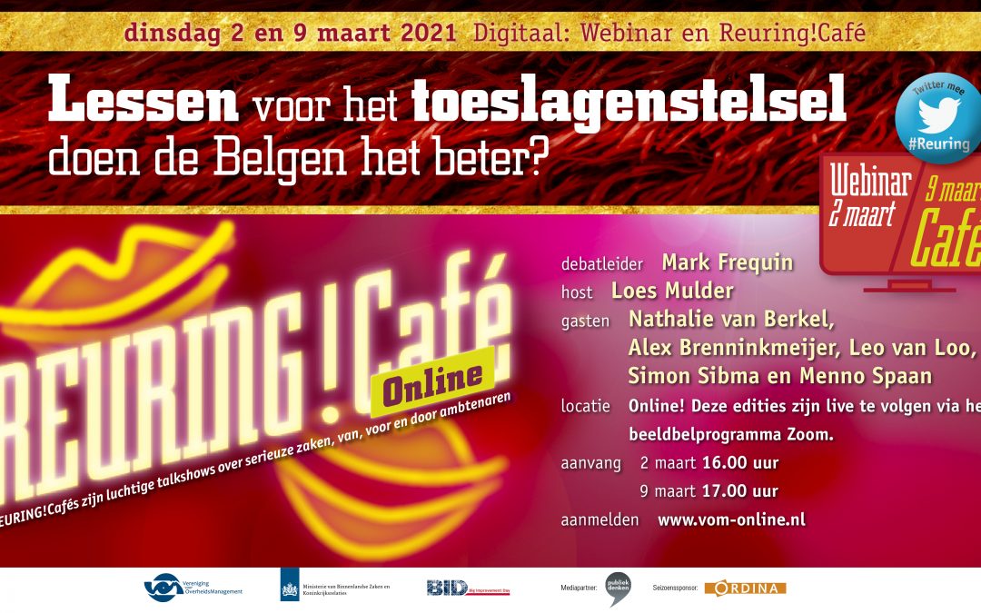 Reuring!Online | Lessen voor het toeslagenstelsel; doen de Belgen het beter? | 2 en 9 maart