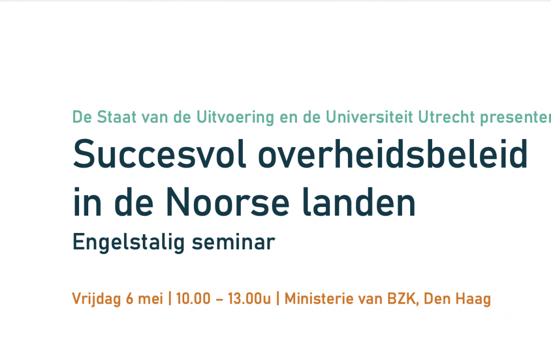 Seminar: Succesvol overheidsbeleid in de Noorse landen